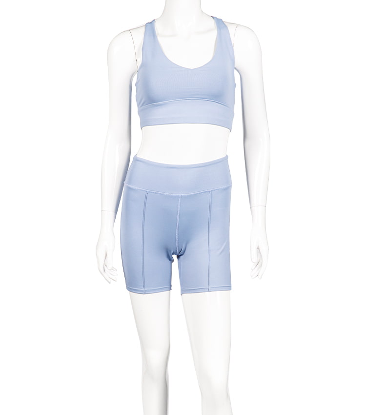 Áo ngực thể thao và quần đùi tập gym màu trơn