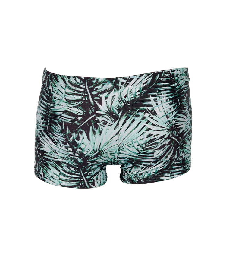 Quần short đi biển in họa tiết lộn xộn lòng bàn tay